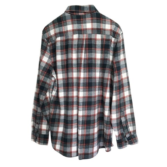 ST. JOHN'S BAY - MEN CHECKED 100% COTTON FLANNEL SHIRT SIZE LARGE - Picture 2 of 6